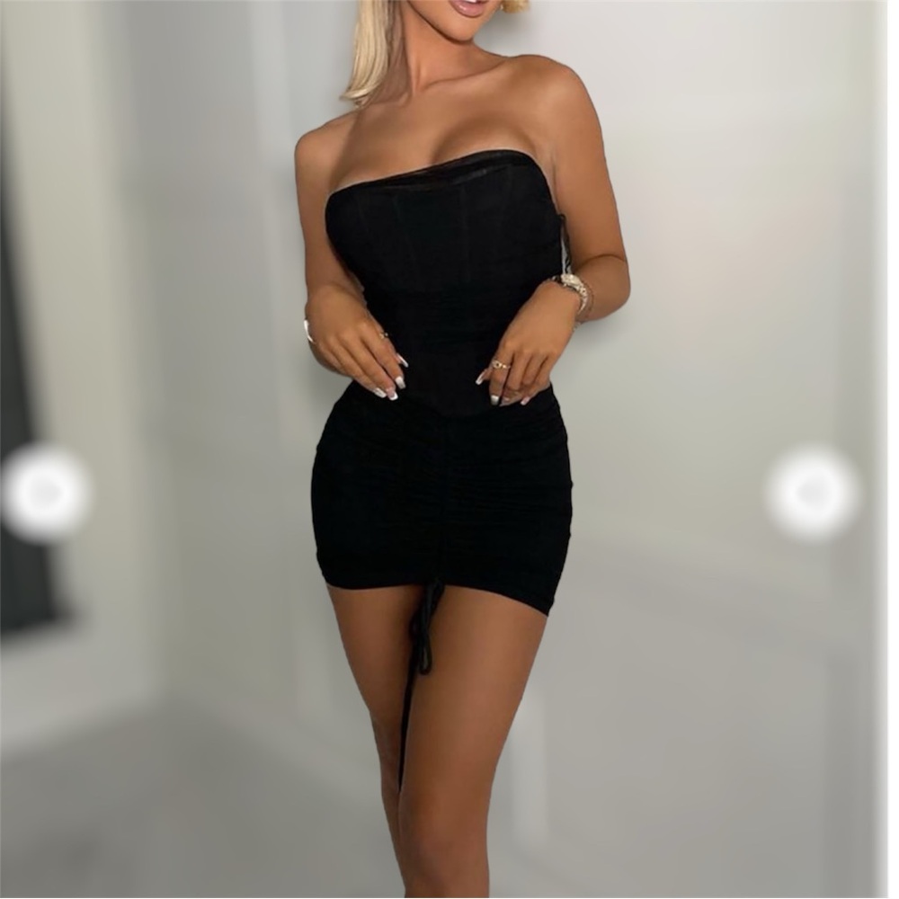 💜 NWOT Fashion Nova Black Skirt Set 💜 - Picture 7 of 11